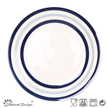 Blue Circle Ceramic Dinner Plate
